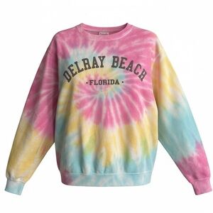 NWT Dreamsicle Pink Tie-Dye Top Sweatshirt Size Small